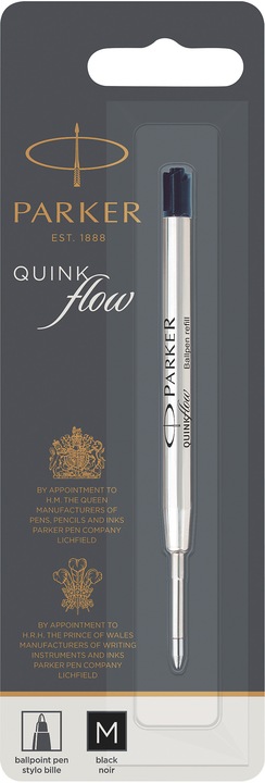 Parker Pen Quink flow (Ersatzmine, Schwarz, 0.70 mm)