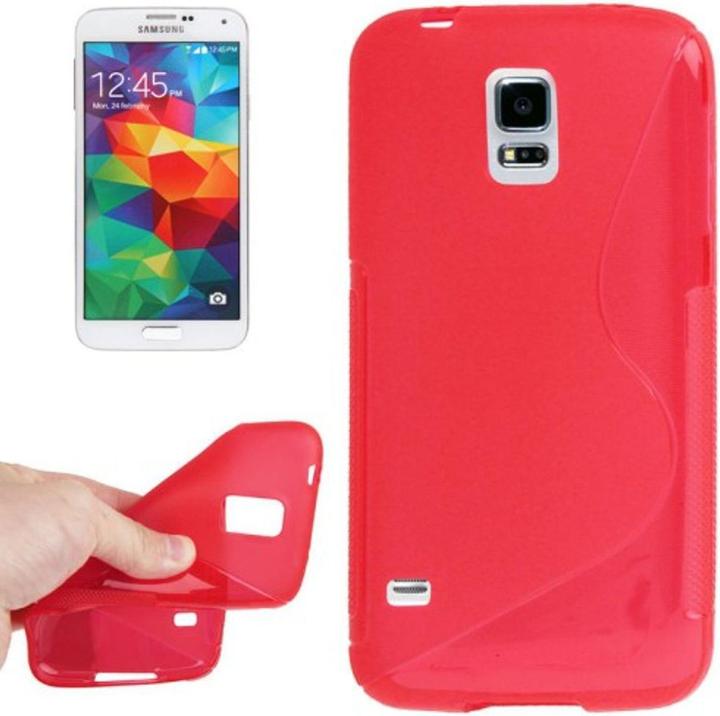 Produktbild König Design Schutzhülle TPU Case Hülle für Handy Samsung Galaxy S5 mini rot (Samsung Galaxy S5 Mini)