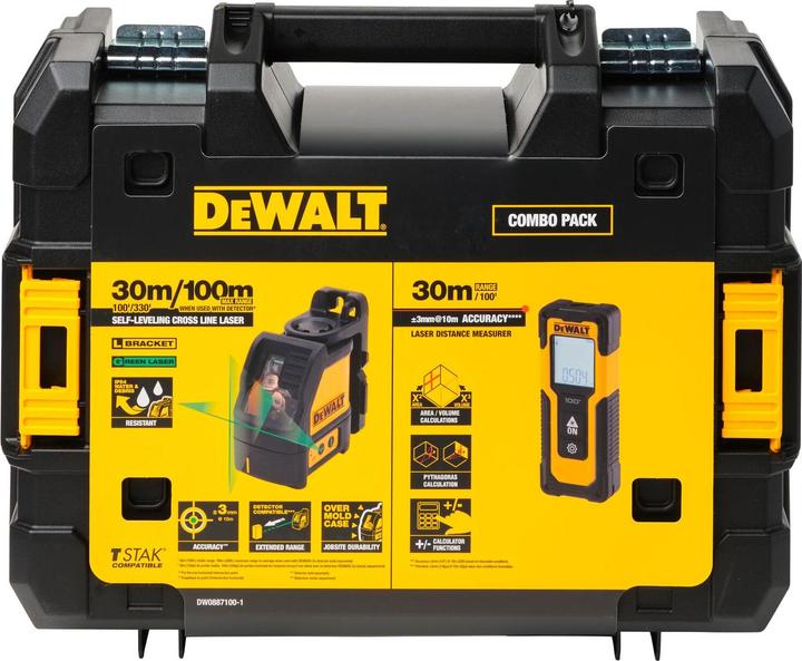 Actual product image DeWalt Line laser DW088CG and rangefinder DW099