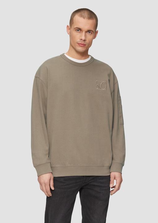 Produktbild S.Oliver Sweatshirt Relaxed-Fit-Sweatshirt mit Ärmeltasche (M)