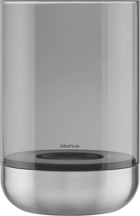 Blomus CALMA Laterne stainless steel matt glass smoke L 22,5cm (1 x)