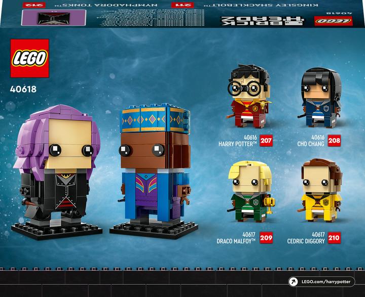 Produktbild LEGO BrickHeadz - Kingsley Shacklebolt & Nymphadora Tonks (40618, LEGO Harry Potter, LEGO Seltene Sets)