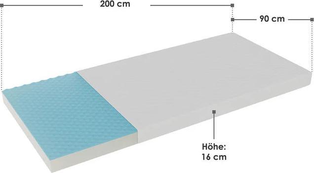 Actual product image Juskys Cold foam mattress (90 x 200 cm, Foam core)