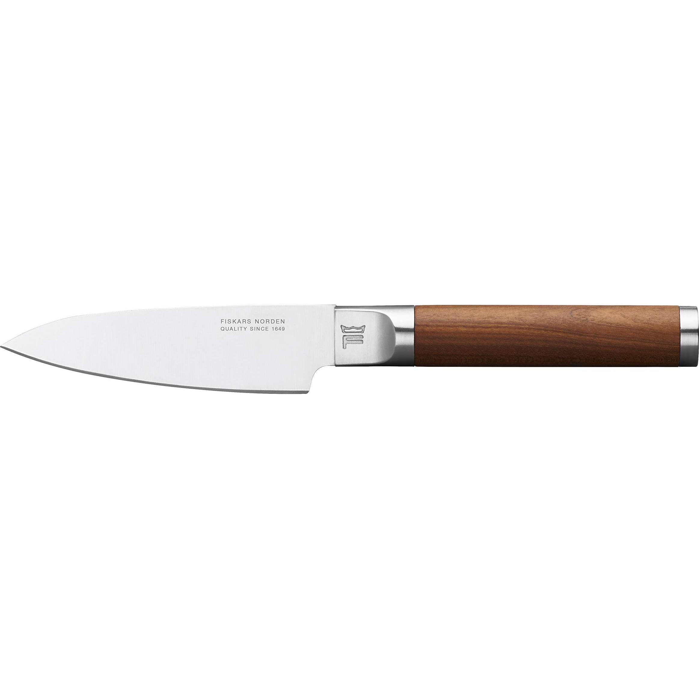Fiskars Norden Gemüsemesser, 10cm, Küchenmesser, Schwarz