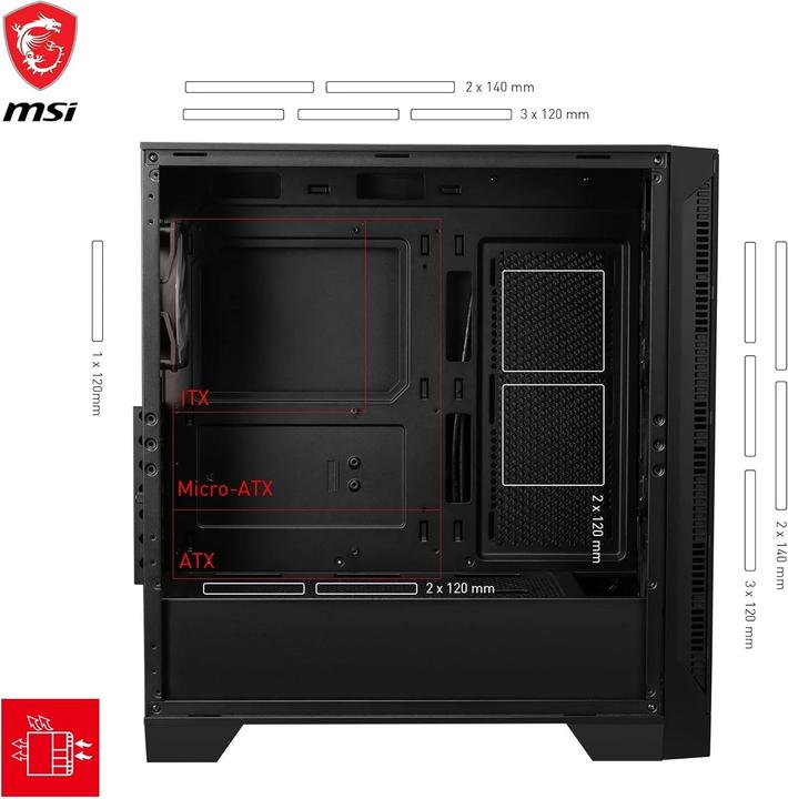 Actual product image MSI GEH Midi MAG Forge 320R Airflow (ATX, mATX, Mini-ITX)