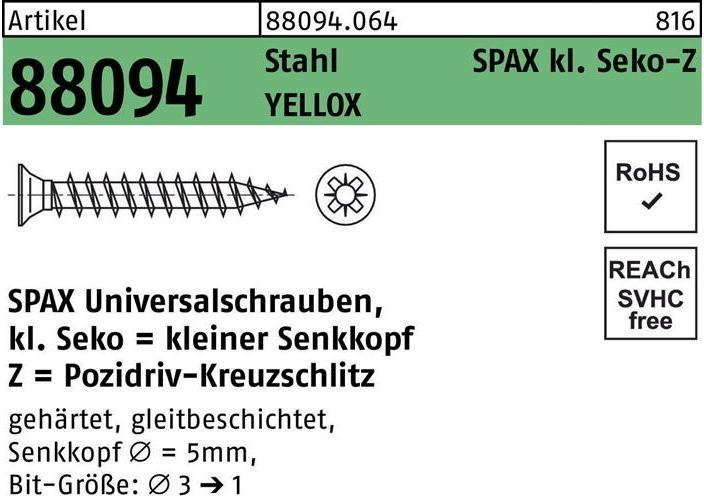 Productafbeelding Spax Spaanplaatschroeven (1000 Schroeven per stuk)