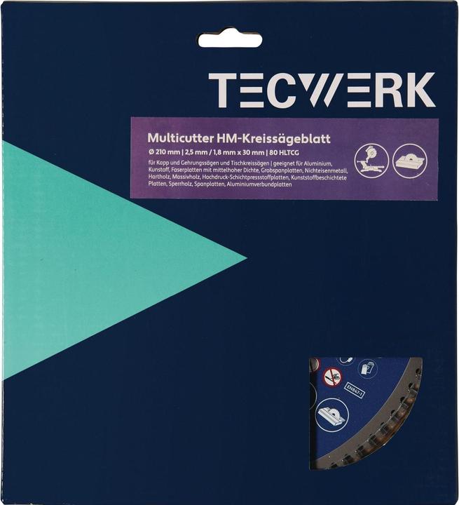Immagine prodotto Tecwerk Tisch-/Kappkreissägeblatt Aussen-Ø 254 mm Zähnezahl 60 HLTCG Bohrung 30 mm Schnittbreite 3,2 mm