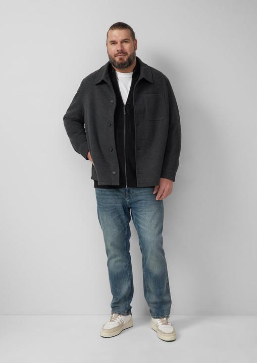 Produktbild S.Oliver Strickjacke Struktur-Strickjacke mit Eingrifftaschen und Reissverschluss (4XL)