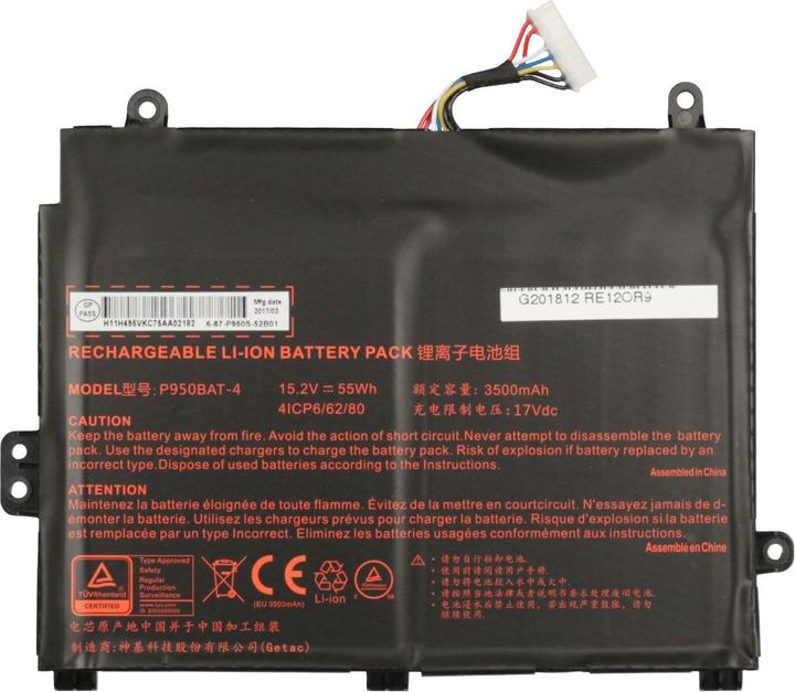 Produktbild Clevo P950BAT-4 (4 Zellen, 3500 mAh)