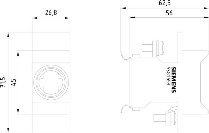 Produktbild Siemens Neozed-EB-Sicherungssockel (63 A)