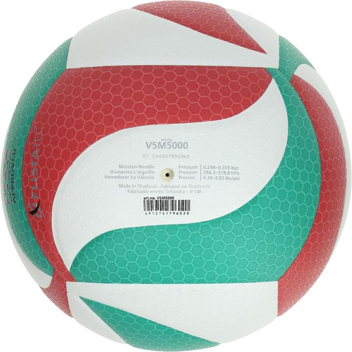 Produktbild Molten Europe Volleyball Flistatec (Grösse: 5, Farbe: 001 weiss/rot/grün) (5)