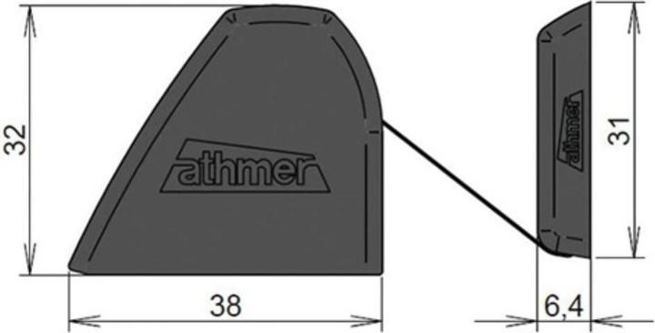 Actual product image Athmer Finger protection profile NR-32 UniSafe Length 1925 mm Opposite hinge side traffic white Colour