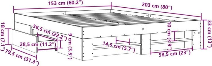 Image du produit vidaXL Bettgestell (150 x 200 cm)