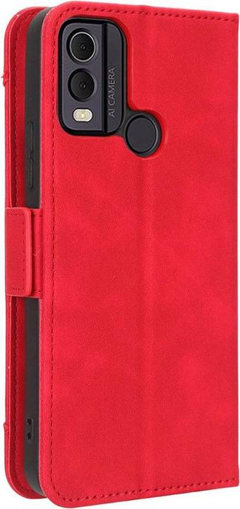 Actual product image Cover-Discount Nokia C22 - Case with many card slots red (Nokia C22)