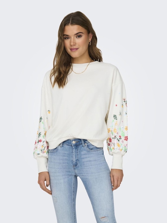 Actual product image Only Regular fit Round neck Ribbed cuffs Drop shoulder Sweatshirt Sweatshirt (L)