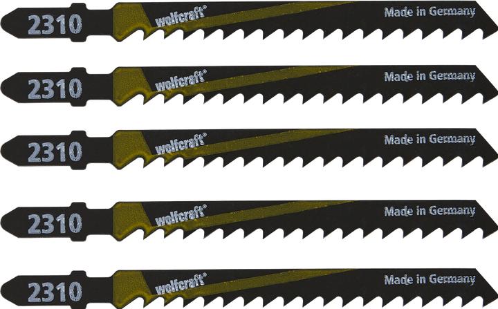 Produktbild wolfcraft 5 Stichsägeblätter HCS L=100mm T-Schaft