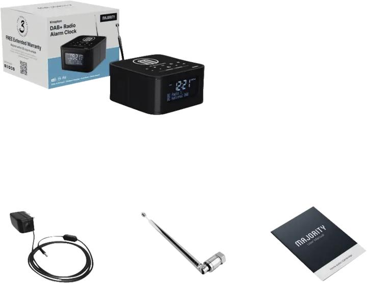 Produktbild Majority Knapton DAB+ Radio mit Qi Ladefunktion (DAB+, FM, Bluetooth)