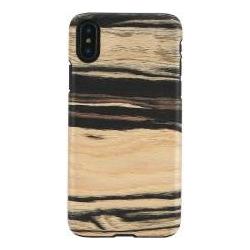 Man&Wood SmartPhone case iPhone X/XS white ebony black (Apple iPhone XS, Apple iPhone X), Smartphone Hülle, Weiss