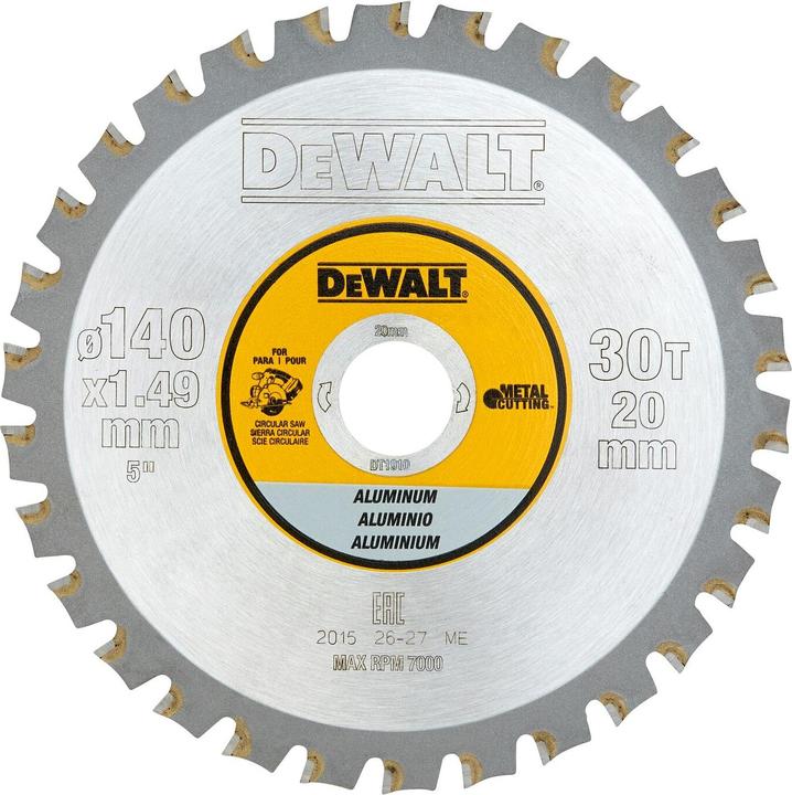 Productafbeelding DeWalt Hardmetalen cirkelzaagblad, Ø 140mm