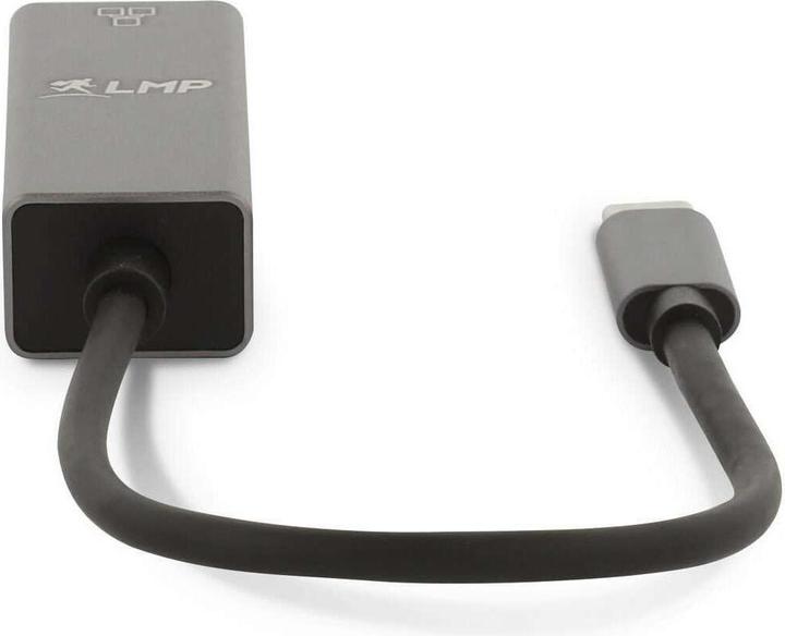 Produktbild LMP USB-C-auf-Gigabit-Ethernet-Adapter, grau (USB-C, RJ45 (1x))