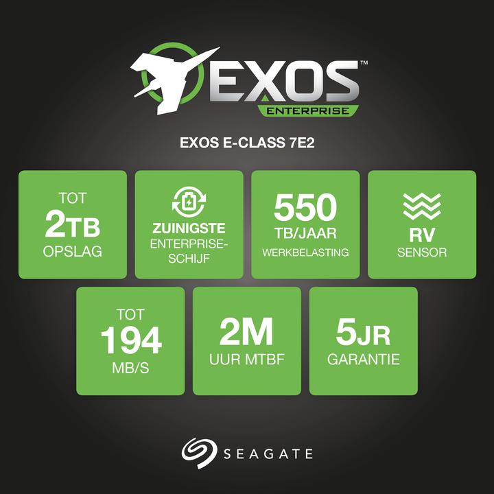 Productafbeelding Seagate Exos 7E2 512N (2 TB, 3.5")