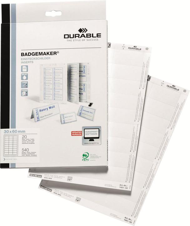 Produktbild Durable Einstecketiketten Badgemaker für Namensschilder