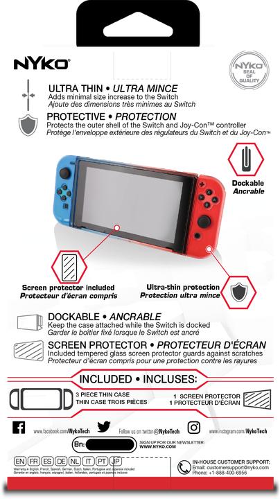 Actual product image Nyko Thin Case (Red/Blue) (Switch)