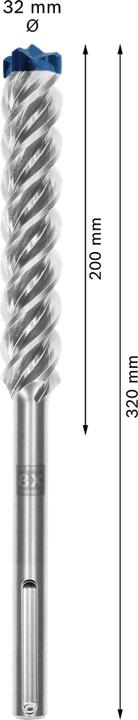 Produktbild Bosch Professional Zubehör EXPERT SDS max-8X Hammerbohrer, 32 x 200 x 320 mm (32 mm)