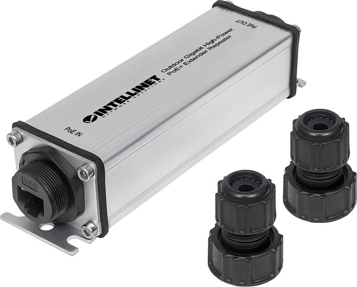 Produktbild Intellinet PoE+ Extender Repeater, IEEE 802.3af/at/ab/u, RJ-45 102. (Extender)