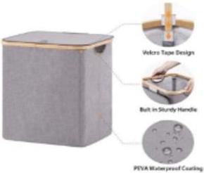 Actual product image Domoletti BASKET STORAGE FOLDABLE 40X33X50CM GREY (33 cm, 55 l)