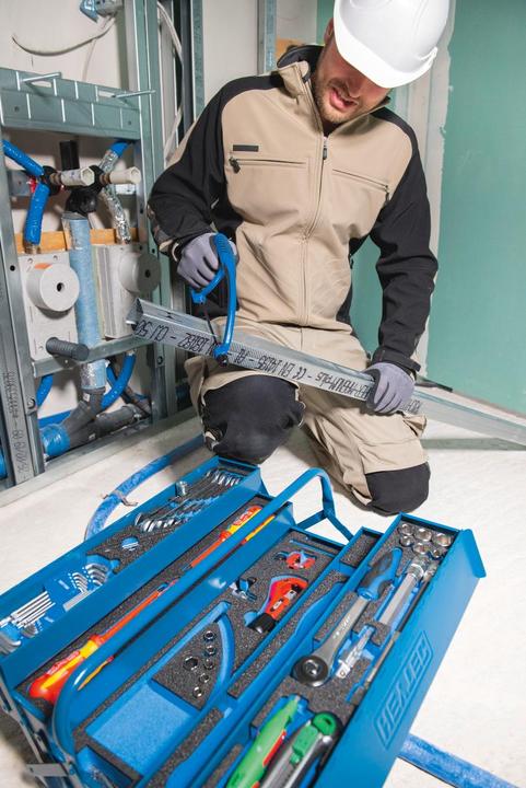 Actual product image HEYTEC Sanitary toolbox with modules (77 pieces)