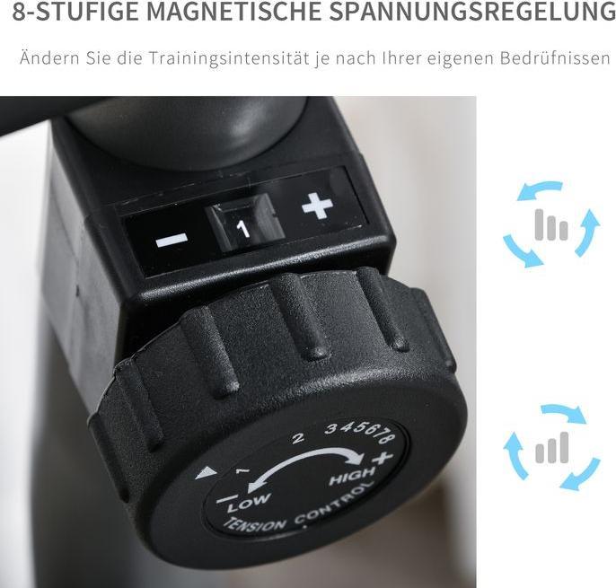 Produktbild Swisshandel24 Liegeergometer mit LCD-Anzeige 8 stufig einstellbarem Magnetwiderstand Nutzergewicht bis 110 kg Meta