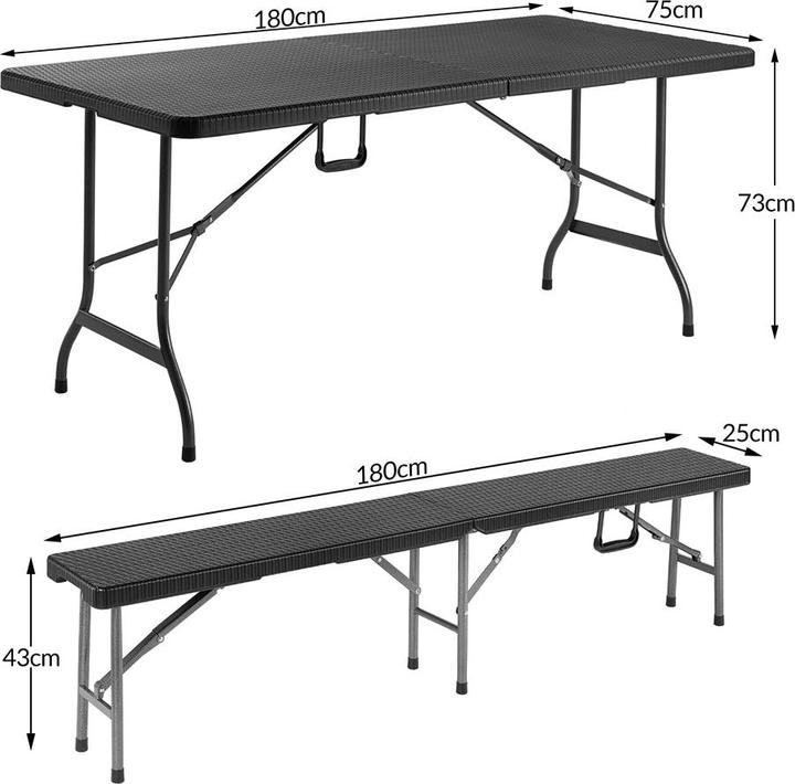 Actual product image Casaria Table Bench Set (180 cm)