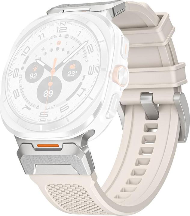 Produktbild Techsuit - Watchband (W068) - Samsung Galaxy Watch Ultra 47mm - White / Silver (Galaxy Watch Ultra)