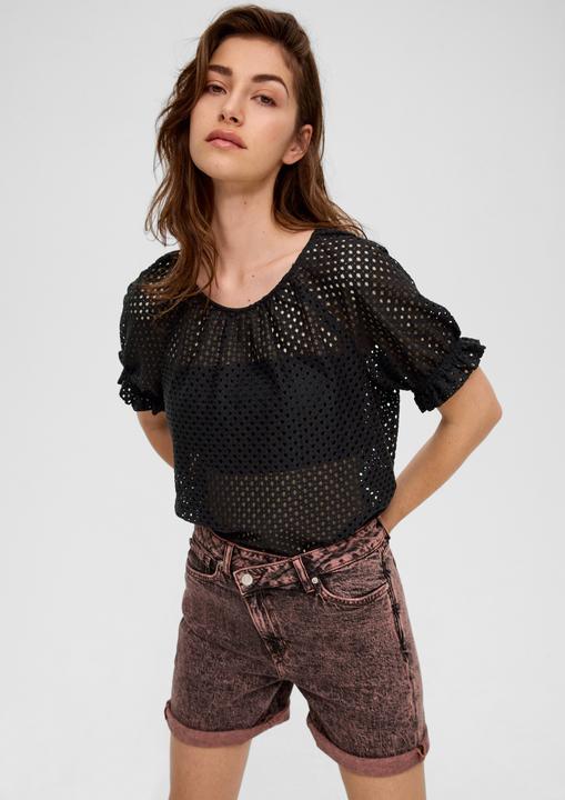 Actual product image s.Oliver Bluse Spitzenbluse aus Baumwollmix (44)