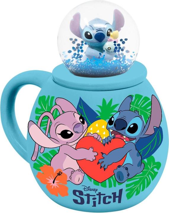 Lilo & Stitch Love Snow Globe Mug With Lid