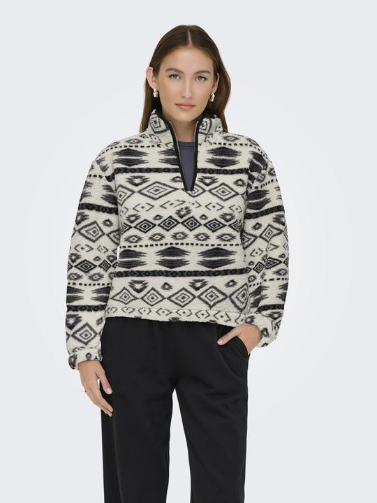 Produktbild Only Bedrucktes Fleece-Shirt mit Reissverschluss (XL)