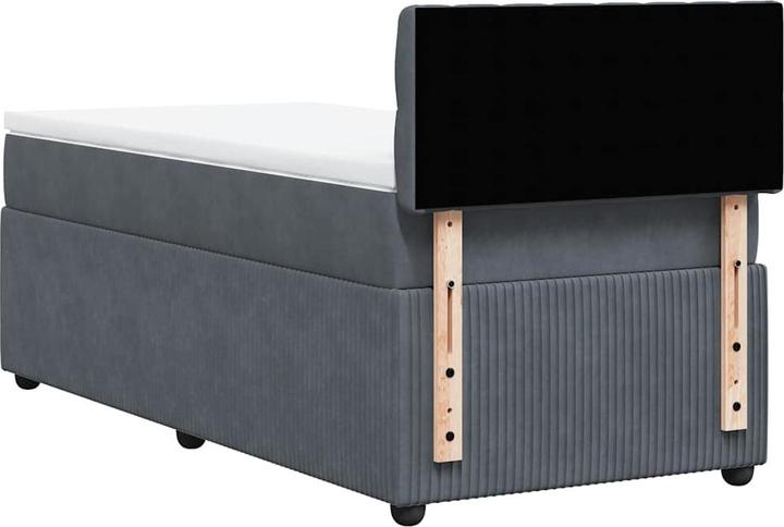 Actual product image vidaXL Bo x spring bed with mattress 160 x 200 cm velvet (160 x 200 cm)