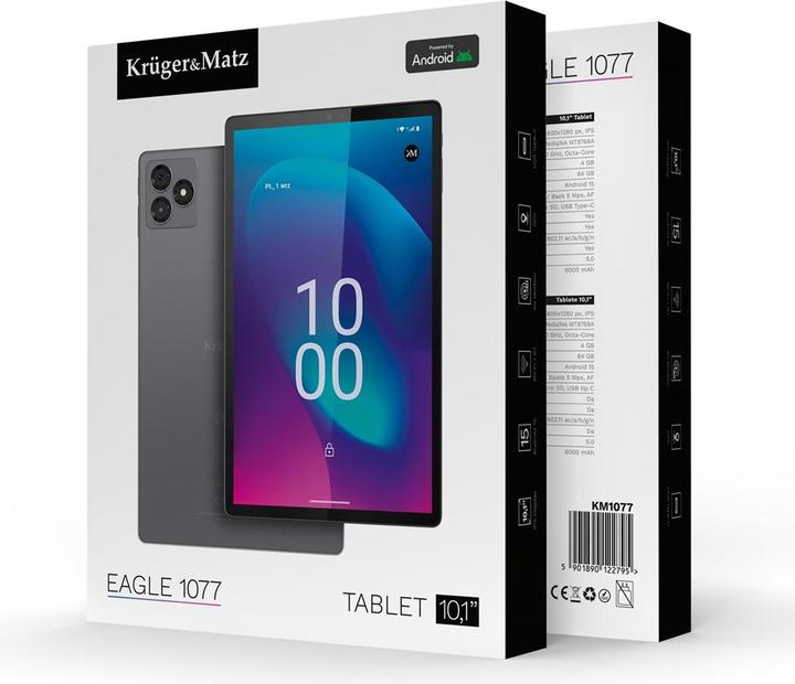 Produktbild Krüger&Matz KRUGER&MATZ TABLET EAGLE KM1077 (10.10", 64 GB, Aluminium. Grau)