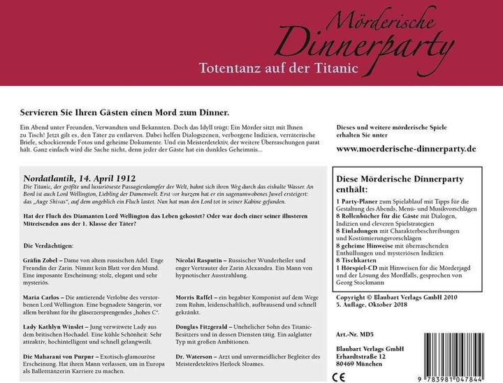 Productafbeelding Moorddadige diner dans van de dood op de Titanic (Duits)