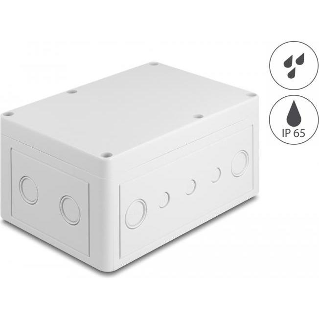 Delock Installationsgehäuse mit Kabeleinführungen 180 x 125 x 90 mm grau (Kabel), Elektronikzubehör + Gehäuse, Grau