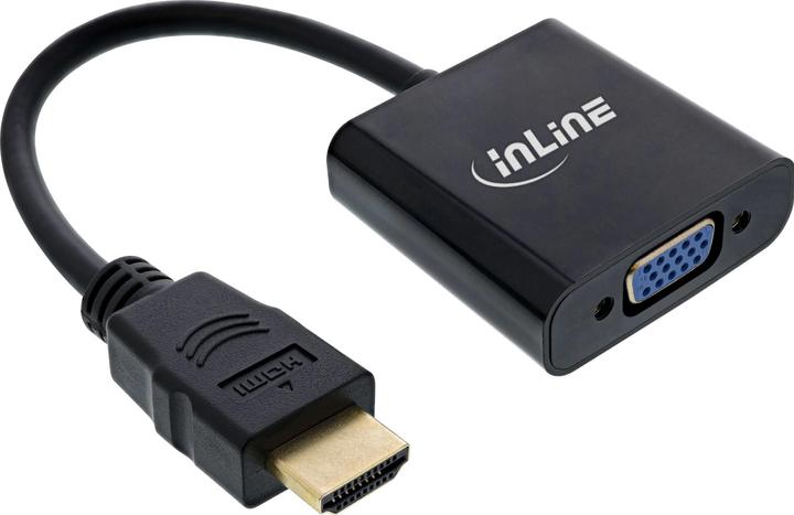Produktbild InLine ® Dongle Konverter HDMI zu VGA, mit Audio, Eingang HDMI, Ausgang VGA und Stereo Audio