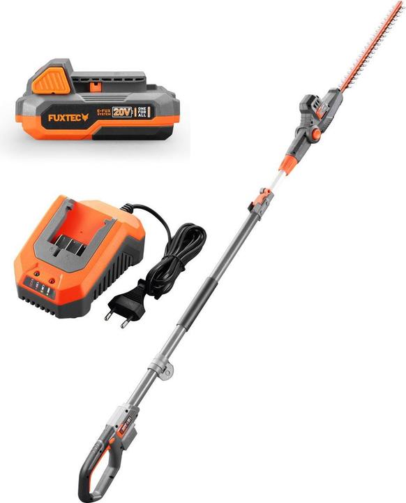 Fuxtec 20V Akku Hochheckenschere FX-E1HH20 SET mit 1 x Akku 2Ah, 1 x Ladegerät 1A (Akkubetrieb)