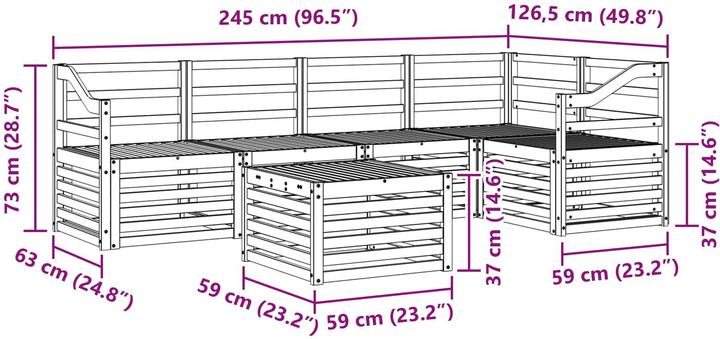 Produktbild vidaXL Outdoor-Sofa