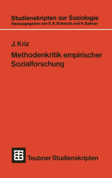 Produktbild Methodenkritik empirischer Sozialforschung (Deutsch, Jürgen Kriz, 1981)