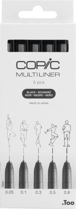 Produktbild Copic Multiliner (Schwarz, 5x)