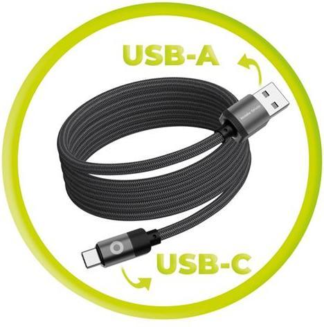 Image du produit Mobile Origin Câble original breveté magnétique USB-A vers USB-C - 1m - Noir (1 m, USB 2.0)