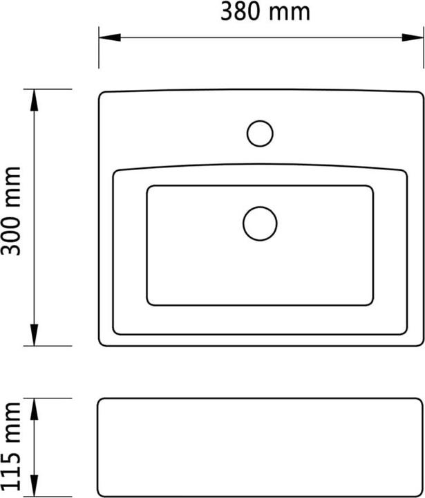 Produktbild vidaXL Waschbecken (300 mm, 380 mm)