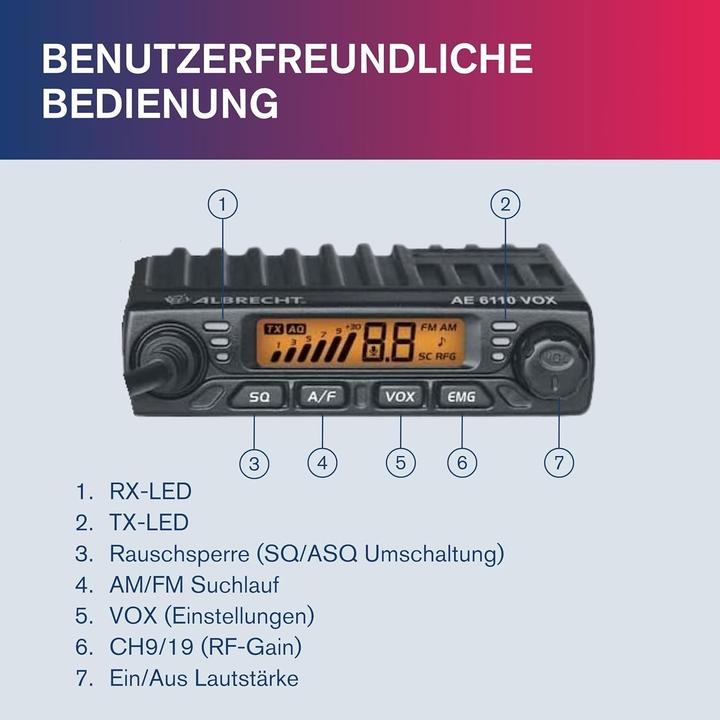 Produktbild Albrecht AE 6110 VOX (20 km)