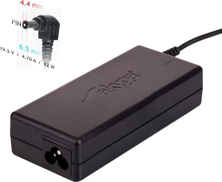 Immagine prodotto Akyga AK-ND-20 - Notebook - Interno - 100 - 250 V - 55 +/- 5 Hz - 92 W - 19,5 V (92 W)